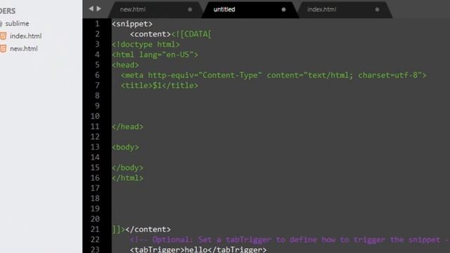 How to insert HTML5 snippet in sublime text 3. смотреть онлайн