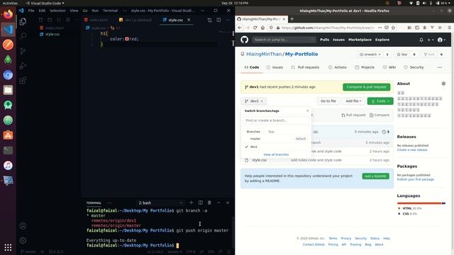 GitBasic14 Push Local Git Branch To github and Delete Branch From GitHub Remote and Testing Git Clo смотреть онлайн