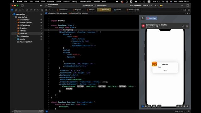 SwiftUI: Core Data Caloric Tracking app смотреть онлайн