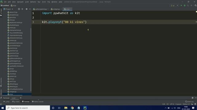 Play YouTube video using Python | Introduction to Pywhatkit смотреть онлайн
