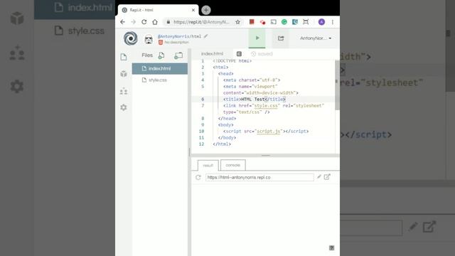 1 Intro to repl it and HTML смотреть онлайн