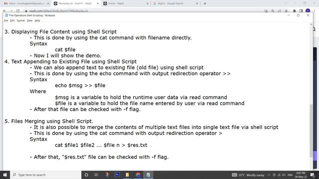 Bash Scripting - File Tasks File Create, Display, Text Appending, Files Merge | Shell Script | Linu смотреть онлайн