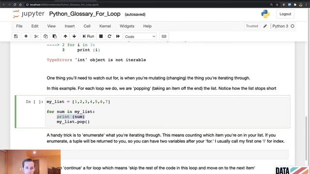 Python Glossary: For Loop смотреть онлайн