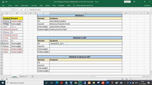 Vlookup to return multiple values in one cell In Excel ( 3 Methods) | TextJoin If смотреть онлайн
