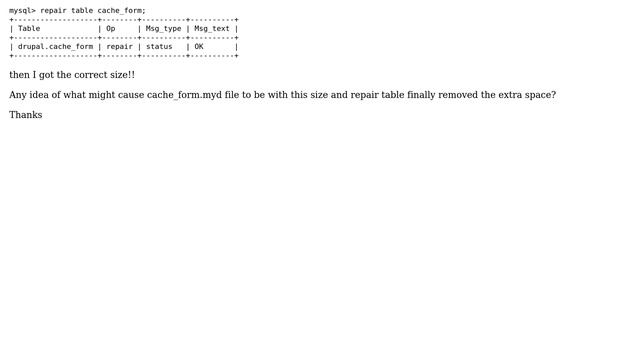 Databases: MySQL table very large size although it doesn't have a lot of records смотреть онлайн