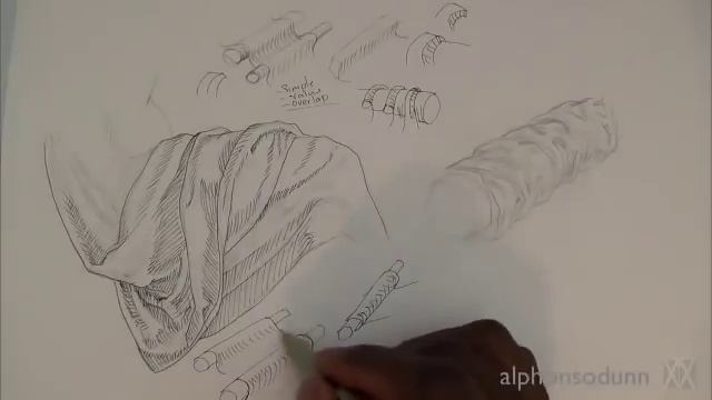 Pen and Ink Drawing Tutorials | How to draw drapery and clothing folds смотреть онлайн