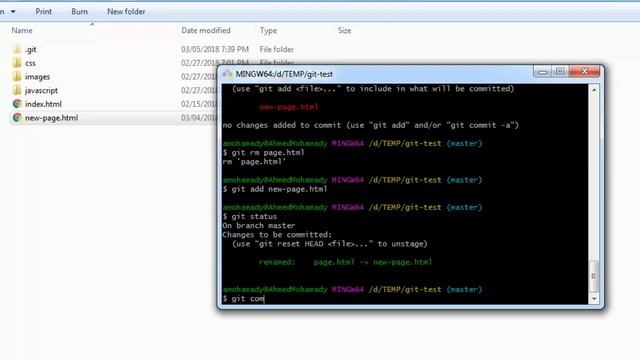 12 تغيير أسماء ملفات المشروع خلال جيت Rename project files with git смотреть онлайн