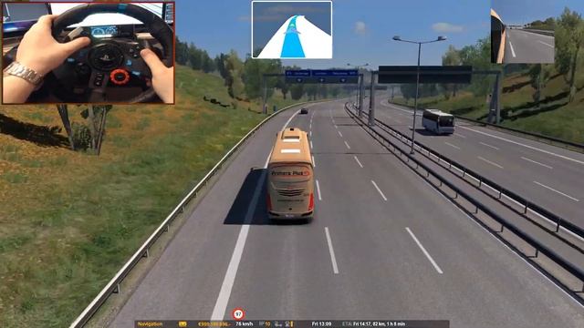 ETS2 1.35 | Bus Passenger Mod | Irizar i8 | ( G29 + Shifter + Wheel Cam ) смотреть онлайн