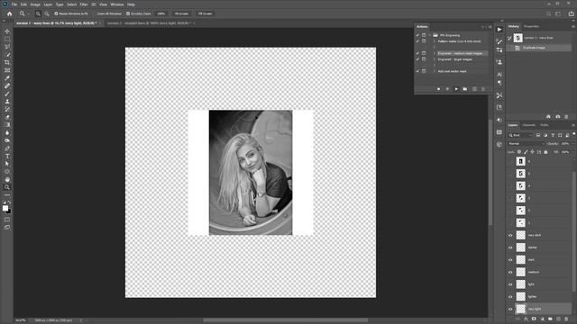 Engraving Photoshop actions смотреть онлайн