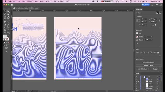 Lines Wave Style Poster Graphic Design Tutorial With Adobe Illustrator || Adobe Illustrator Tutoria смотреть онлайн