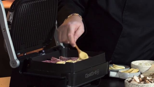 Мясо по-французски в специальной насадке для запекания Tefal Optigrill+ смотреть онлайн