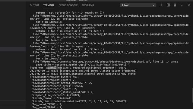 How to fix- TypeError: xpath() missing 1 required positional argument: 'query' in python Scrapy смотреть онлайн