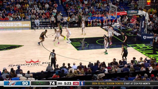 Pelicans Stat Leader Highlights: CJ McCollum with 23 points vs. Oklahoma City Thunder 3/26/24 смотреть онлайн