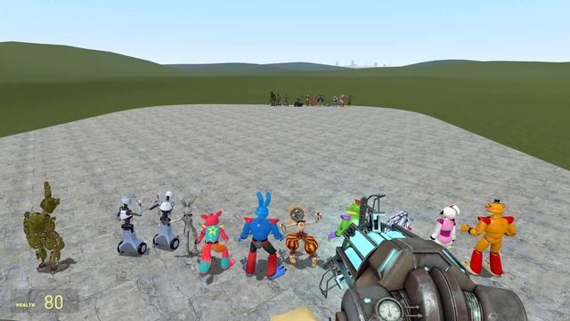 ALL GLAMROCK ANIMATRONICS VS ALL SHATTERED ANIMATRONICS In Garry's Mod! (Five Nights at Freddy's SB смотреть онлайн