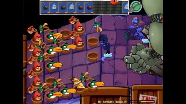 Plants Vs Zombies Jefe Final Vs Angry Birds