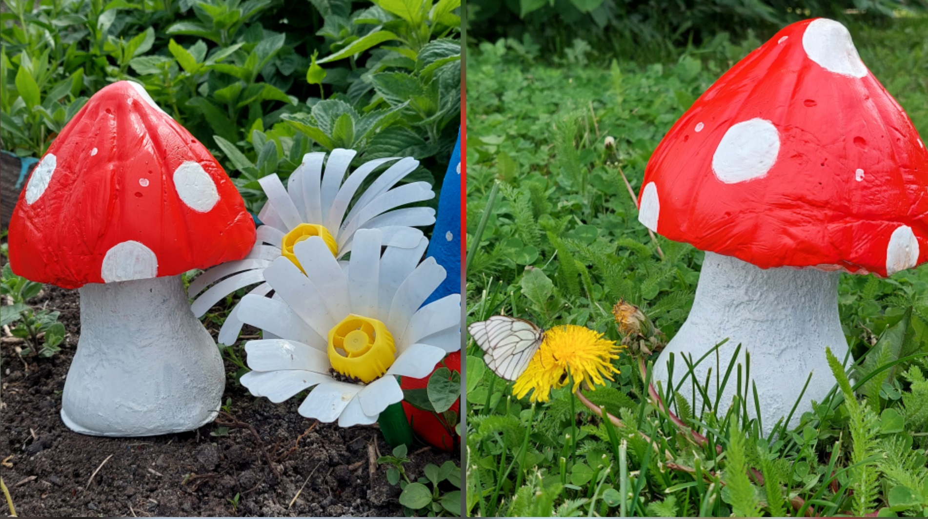 Поделки из цемента для сада. Простой способ сделать гриб смотреть онлайн