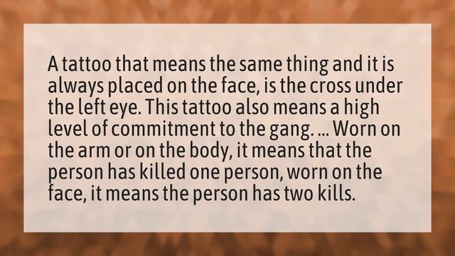 What does a cross face tattoo mean? смотреть онлайн