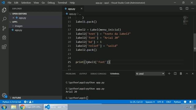 015 - Python tkinter - DEFINIR E ALTERAR PROPRIEDADES DE UM LABEL смотреть онлайн
