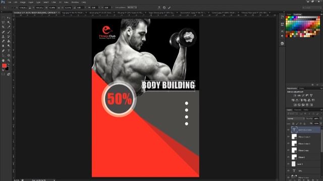 Design a creative flyer with photoshop | Photoshop Tutorial смотреть онлайн