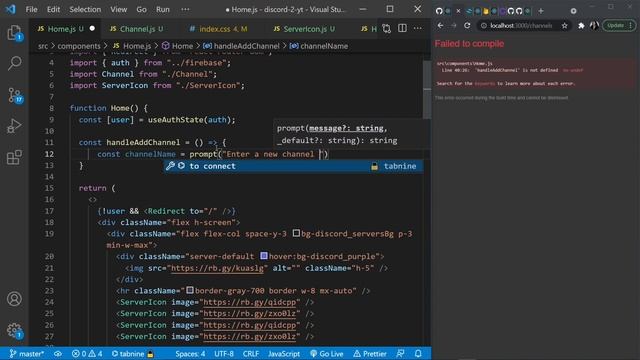 Build and Deploy a Fullstack Discord Clone: React, Tailwind, Auth, Firebase, Redux смотреть онлайн
