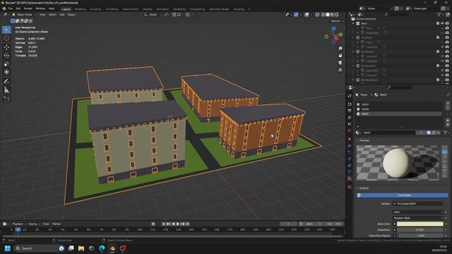 Blender Geometry Nodes City Generator Learning Project смотреть онлайн