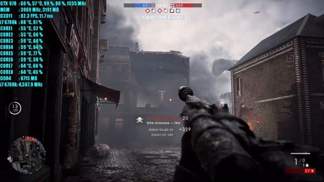 Battlefield 1 Multiplayer GTX 970 OC & GTX 1060 6GB OC | 1080p Ultra Preset | FRAME-RATE TEST смотреть онлайн