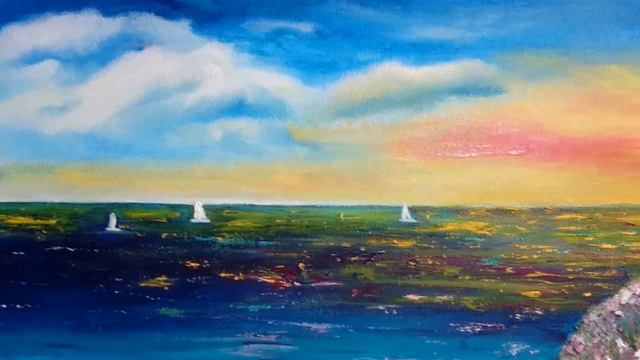 Обзор картины маслом на холсте "НА МОРЕ" живопись #живопись #картинамаслом #художник смотреть онлайн