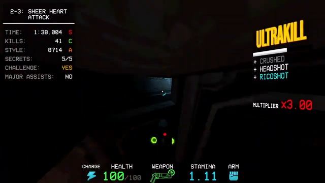 ULTRAKILL: MAP 2-3: Sheer Heart Attack (New Game, All Secrets/Kills, Challenge, P Rank)