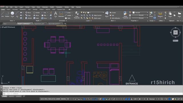 26. MOVE AND COPY COMMAND | HINDI | AUTODESK AUTOCAD смотреть онлайн