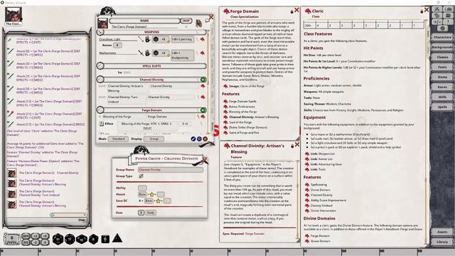 FGU Character Creation | 5e | Cleric Class - Forge Domain | Fantasy Grounds Unity смотреть онлайн