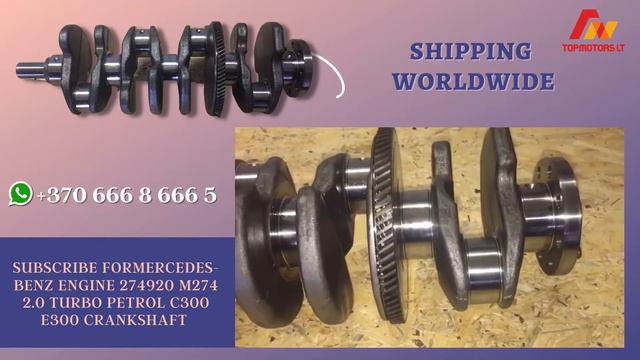 Mercedes-Benz Engine 274920 m274 2.0 Turbo Petrol C300 E300 Crankshaft смотреть онлайн