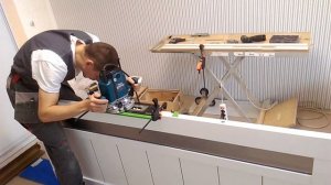 Врезка магнитного замка (защелки) фрезером