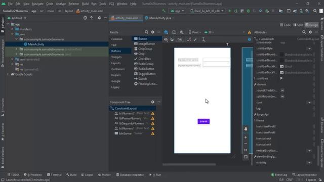 Android (Java) | Suma de 2 números смотреть онлайн