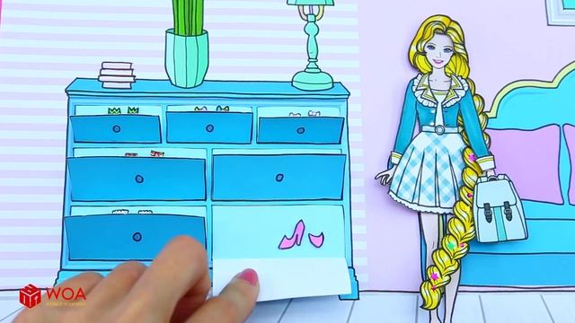 Paper Dolls Dress Up - Costumes Rapunzel and Sadako Birthday Dresses - Barbie Story & Crafts смотреть онлайн