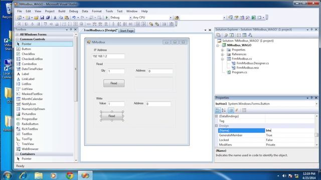 C# NModbus DLL with WAGO Remote IO смотреть онлайн