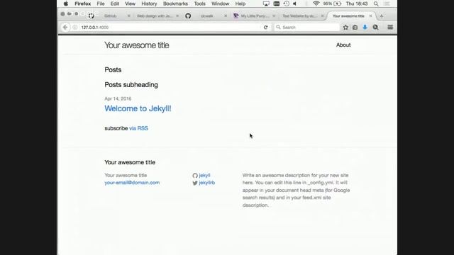 GitHub Pages and Jekyll for website design смотреть онлайн