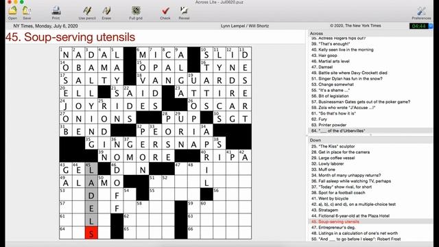 The Name Game | New York Times Crossword Puzzle Walkthrough | Monday, July 6th 2020 смотреть онлайн