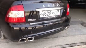 Выхлоп AMG на приоре!