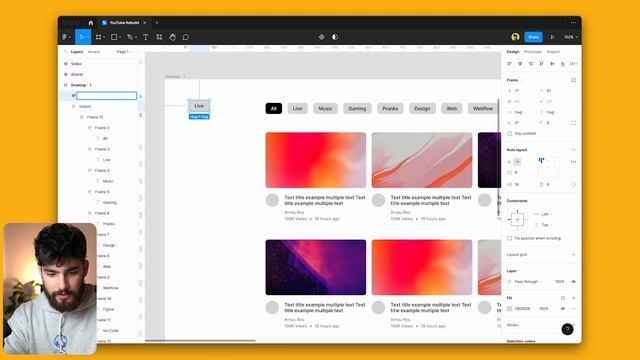 Rebuilding YouTube With Figma (Auto Layout Tutorial) смотреть онлайн