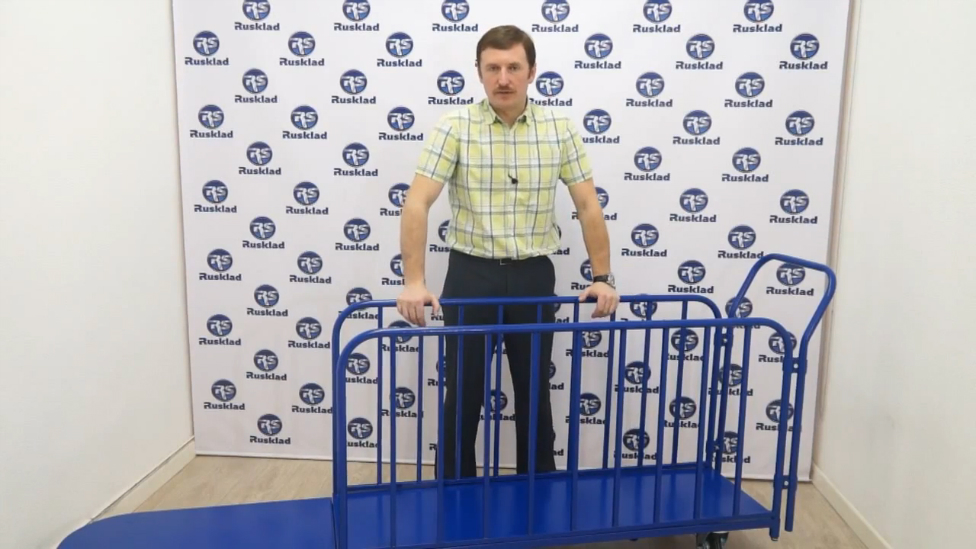 Складская тележка для перевозки длинномерных грузов смотреть онлайн