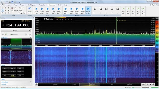 RTL-SDR V3 Pro. Слушаем КВ эфир в SDR Console