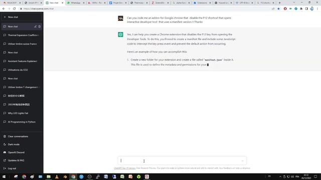 Using OpenAi chat GPT to code an Addon for Google Chrome смотреть онлайн