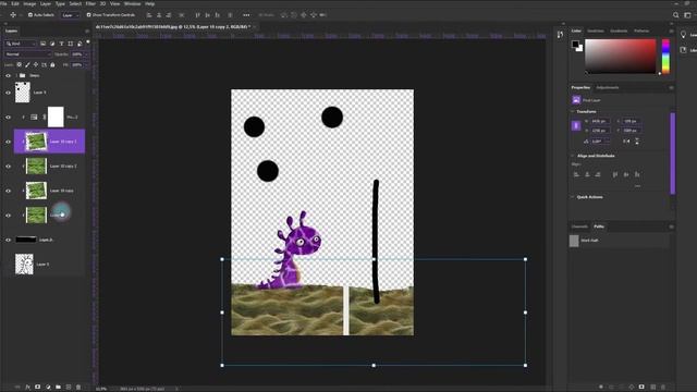Обработка детского рисунка в фотошоп. смотреть онлайн
