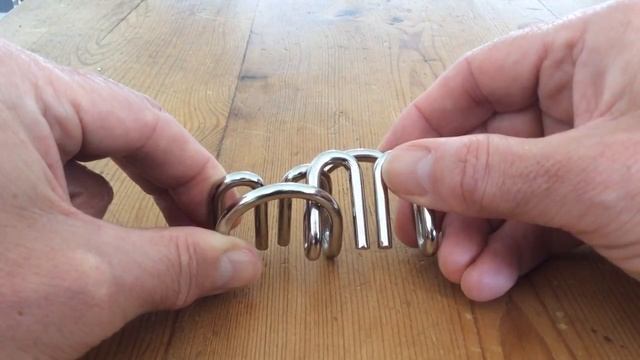 Hanayama Devil's Claw Puzzle Solution - Double m Metal Ring Puzzle Solution смотреть онлайн