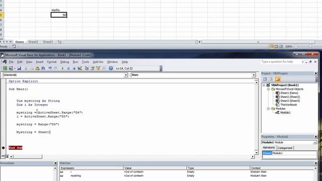 Excel VBA WorkSheet Access from VBA Code - Visual Basic смотреть онлайн