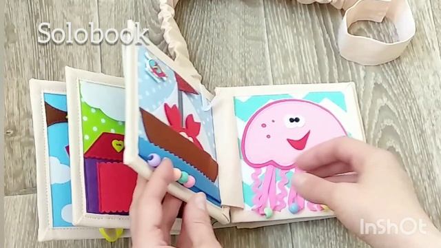 Минибук из фетра с креплением для коляски. смотреть онлайн