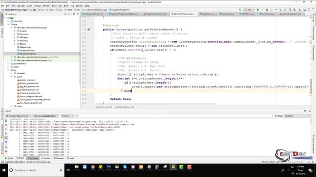 Android Studio Tutorial - Multichoices Quiz App part 3 Game Play Design смотреть онлайн