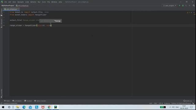 Creating range slider widget using bokeh tool смотреть онлайн