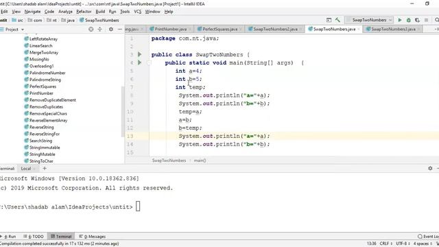 How to swap two numbers by using third variables in java смотреть онлайн