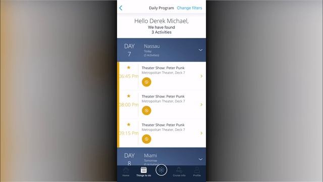 MSC Seaside: MSC For Me App